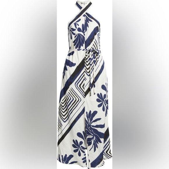 Nordstrom CIEBON Brynlee Halter Dress NWT Sold Out! Farm Rio Vibes 😍😍 - Picture 5 of 15